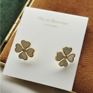 Alicia Bonnie Blair, Mother of Pearl Earrings